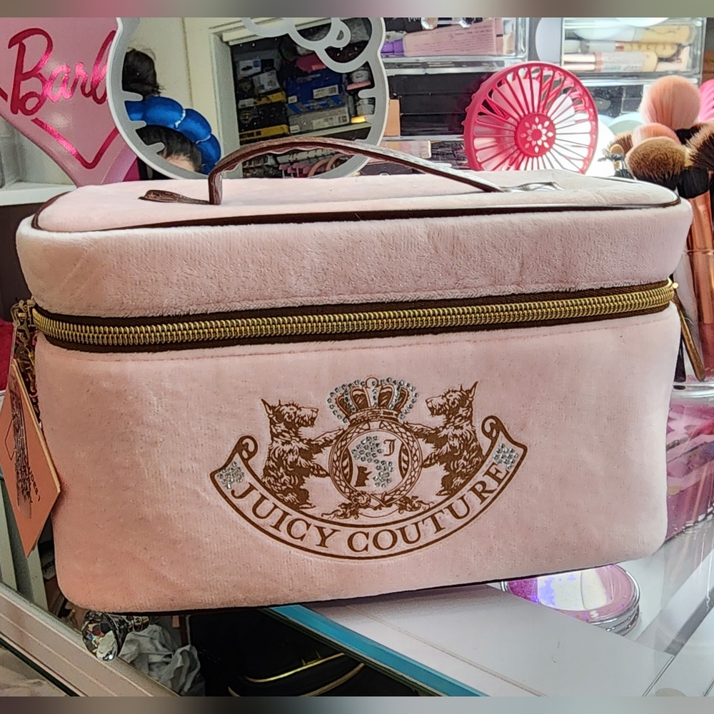 Pink Juicy Couture Logo Cosmetic Travel Bag 🩷🥰